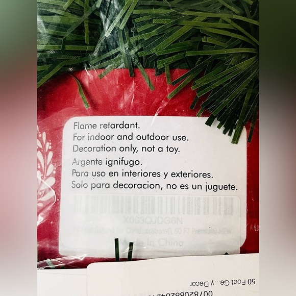 Christmas Garland 50 Foot Soft Non-Lit Artificial Greenery Indoor/Outdoor NEW - Picture 13 of 14